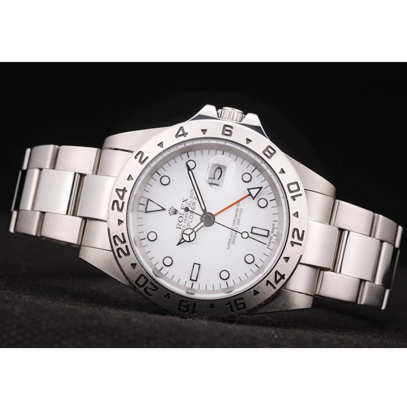 Best AAA Replica Sites Dial Stainless Steel Explorer Rolex White Bezel 0605